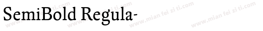 SemiBold Regula字体转换